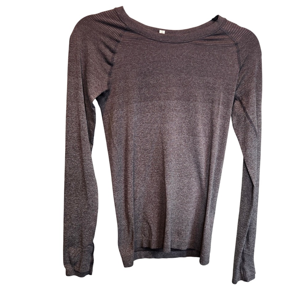 Athleta Momentum Gradient Heather Top Womens XS Plum Running‎ Base Layer